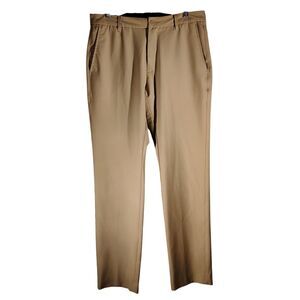 FootJoy FJ pants mens 34x32 khaki tan golf flat front performance stretch